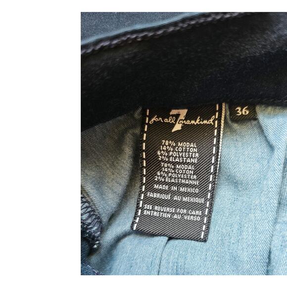 7 For All Mankind Luxe Sport Slimmy Blue Jeans , Zipper, 36x30 - Picture 4 of 8